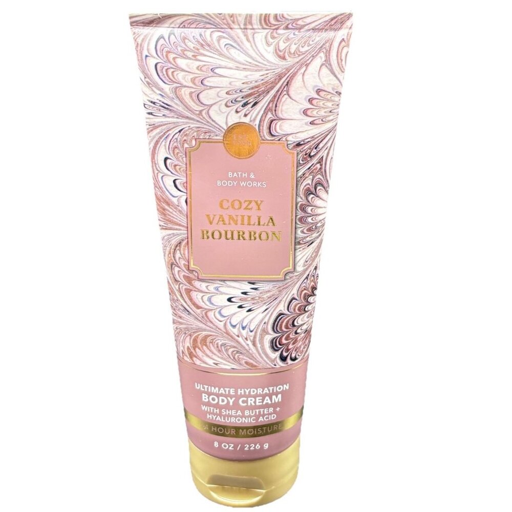 Bath & Body Works Cozy Vanilla Bourbon Ultimate Hydration Body Cream 8 oz Creamy